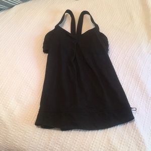 Lululemon black layered racerback tank